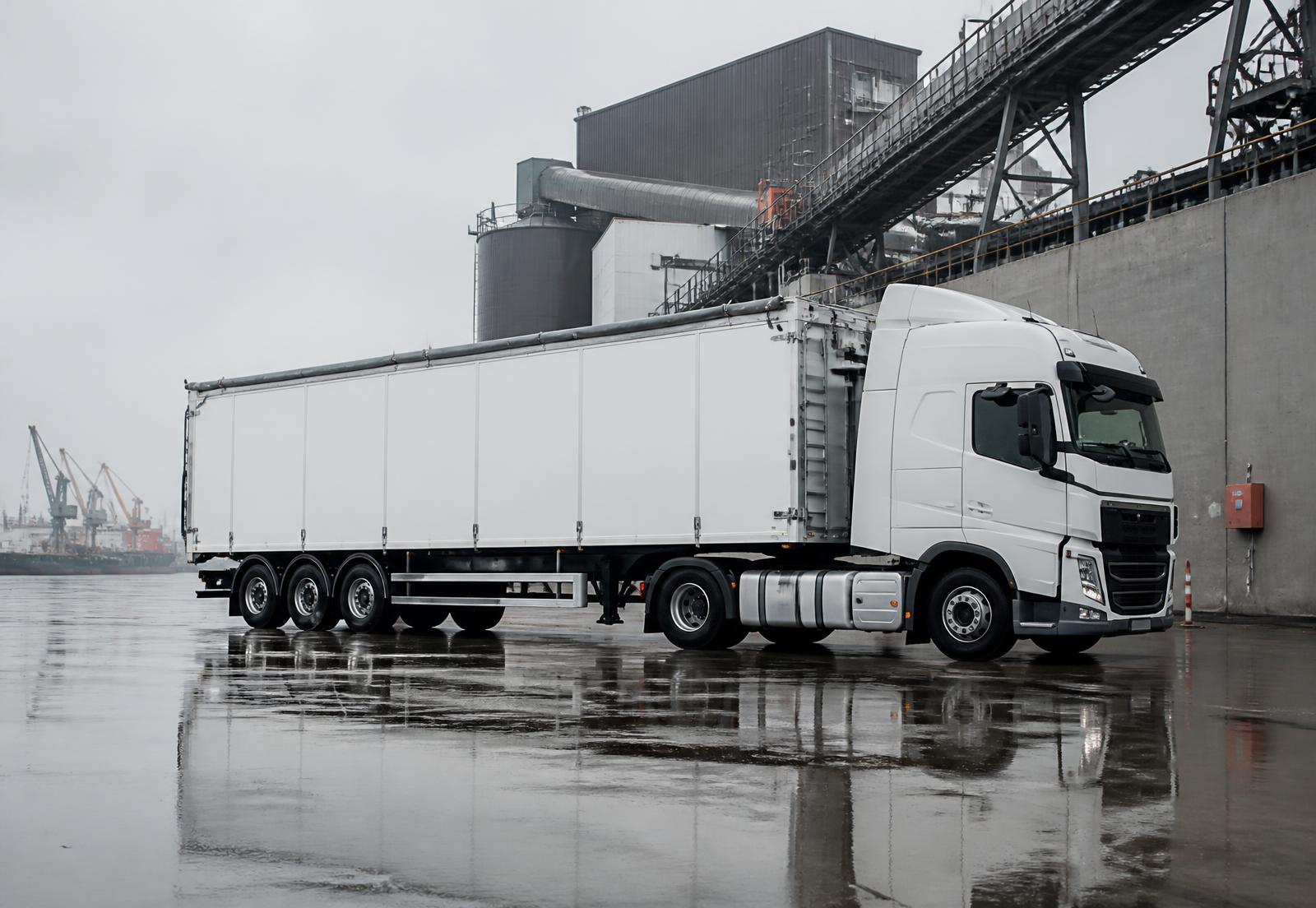 Walking-floor truck ready for alternative-fuel delivery